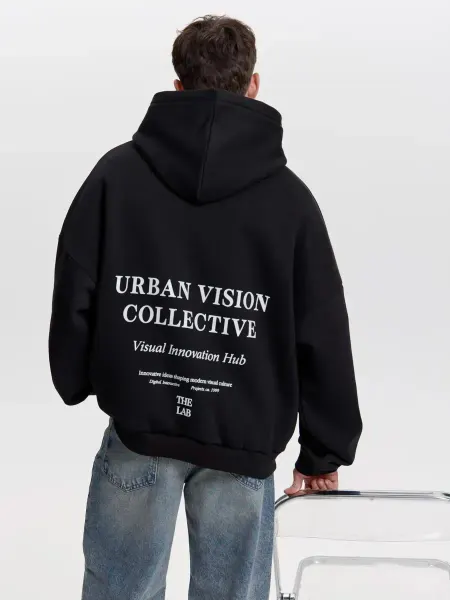 Худи оверсайз с принтом URBANVISION утепленное