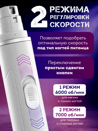 Электрический когтерез для кошек и собак бесшумный гриндер для когтей USB