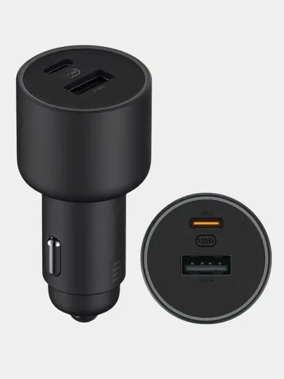 ​Автомобильное зарядное устройство Xiaomi с USB-C и USB-A портами для быстрой зарядки​