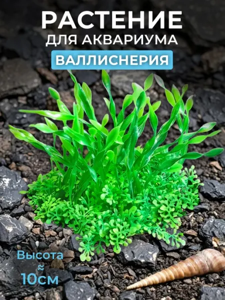 Аквазона Декор для аквариума растение «Валлиснерия с травой»