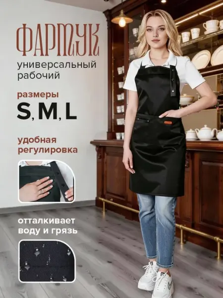 ValiVer Фартук кухонный рабочий с карманами