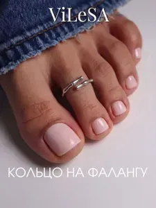 ViLeSA Кольцо на фалангу женское бижутерия безразмерное цвет серебро