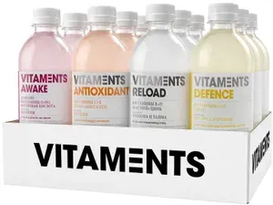 Vitaments, напиток витаминизированный в ассортименте, 12 шт х 500 мл