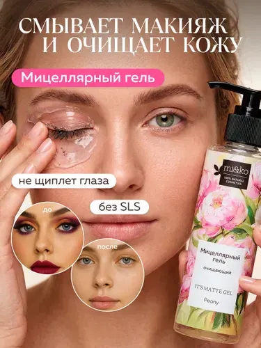 Мицеллярный гель для умывания очищающий гель для снятия макияжа от акне 200 мл