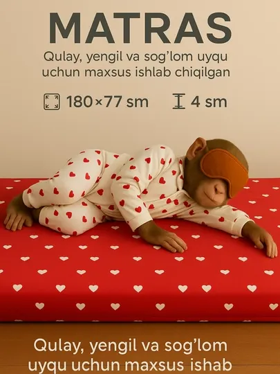 Мини-матрас удобный, легкий vmatras и мягкий матрас