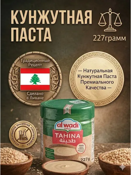Al Wadi Кунжутная паста тахини урбеч