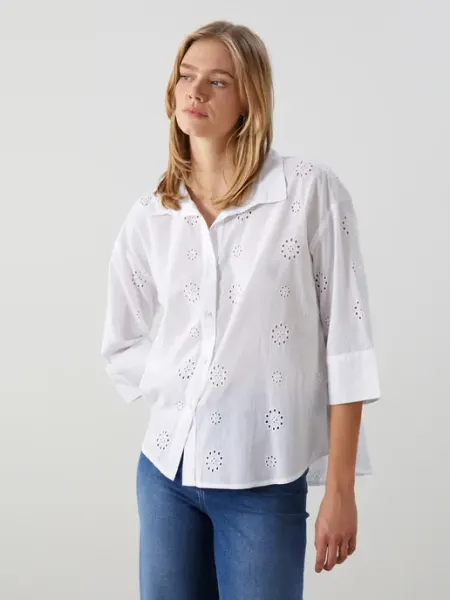 LC Waikiki Ажурная Оверсайз Женская Рубашка