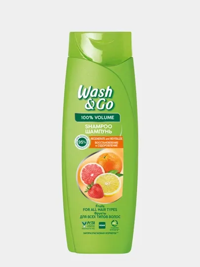 Шампунь Wash&Go, восстановление и оздоровление для всех типов волос, 360 мл
