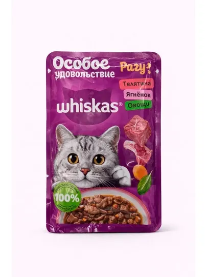 Whiskas рагу телятина ягненок с овощами