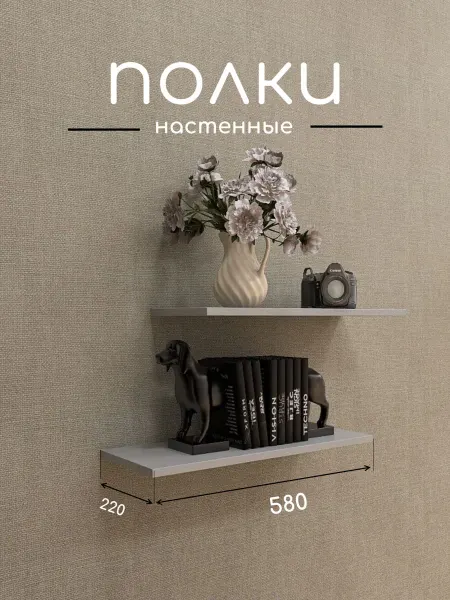 Wildshelves Широкие полки для книг в гостиную