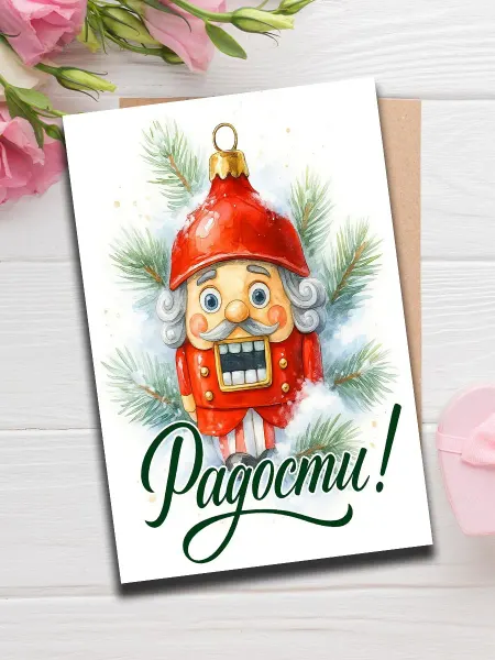 Woodguk Открытка новогодние игрушки прикольная