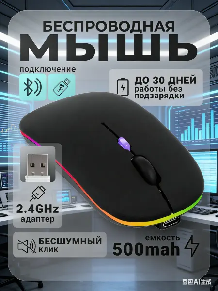Xiaomi FG Мышка беспроводная компьютерная для ноутбука