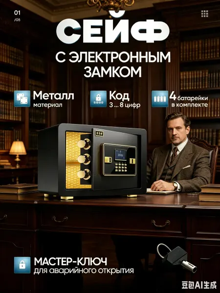 Xiaomi Сейф для денег и документов оружейный
