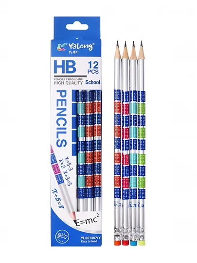 Карандаши черные HB, Yalong To Go YL201307/y, 12 шт
