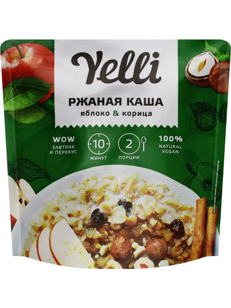 Каша ржаная YELLI Яблоко-корица
