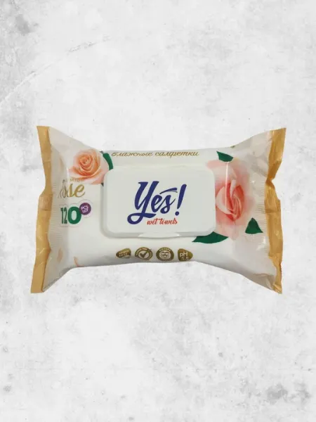 Влажные салфетки Yes, 120 шт, антибактериальные
