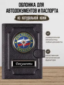 Обложка для автодокументов и паспорта Мчс