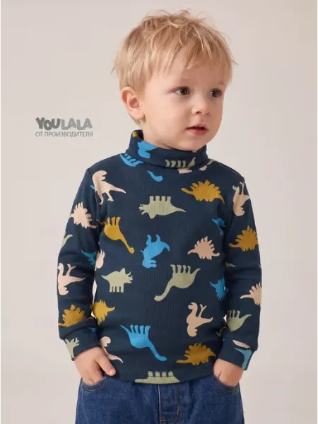 YOULALA Водолазка для мальчика в рубчик