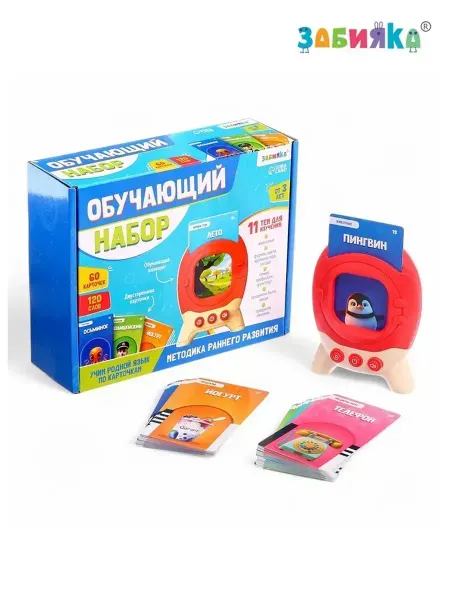 ZABIAKA Обучающий планшет с карточками для детей
