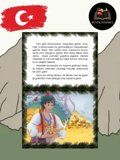 Волшебные приключения Аладдина – красочная детская книга сказок (без CD)