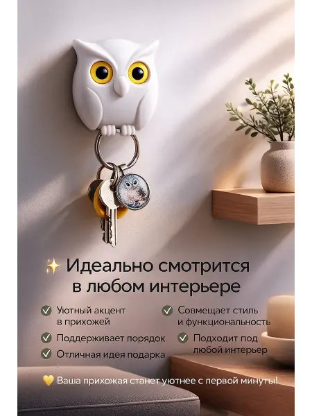 ZHUNESSE Держатель для ключей настенная без сверления