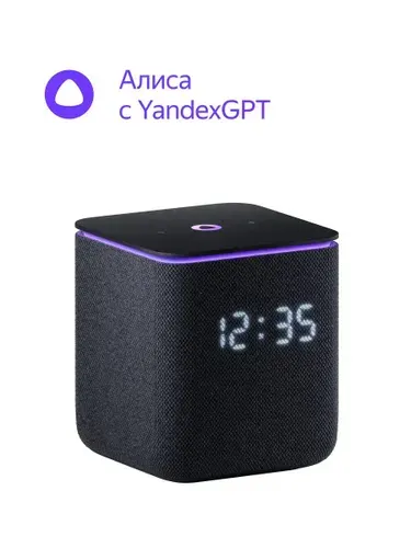 Умная колонка Яндекс Станция Миди с Алисой, черный, Zigbee