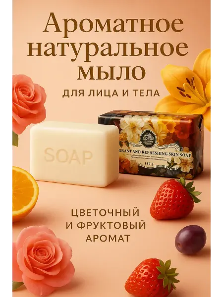 ZiZi Мыло подарочное в цветочной упаковке