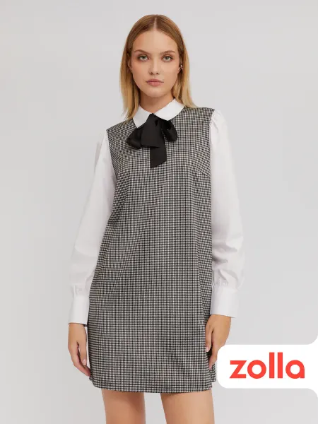 Zolla Женское платье с имитацией блузки