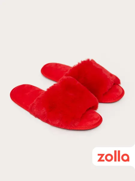 Zolla Женские домашние тапочки из экомеха