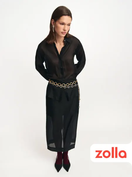 Zolla Женская полупрозрачная юбка из органзы