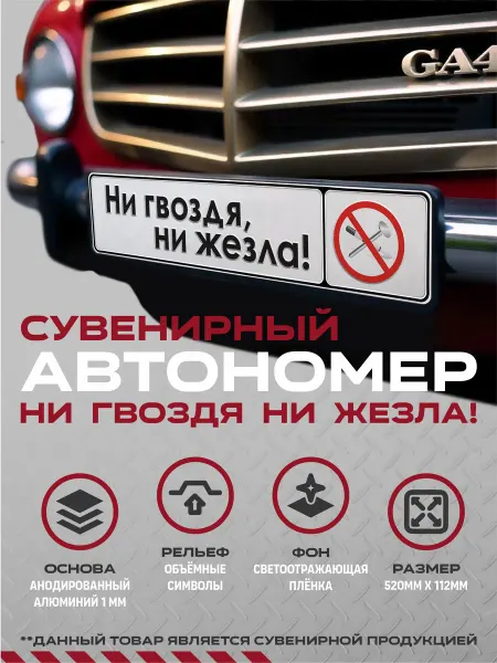 Автознак Сувенирный автомобильный номер