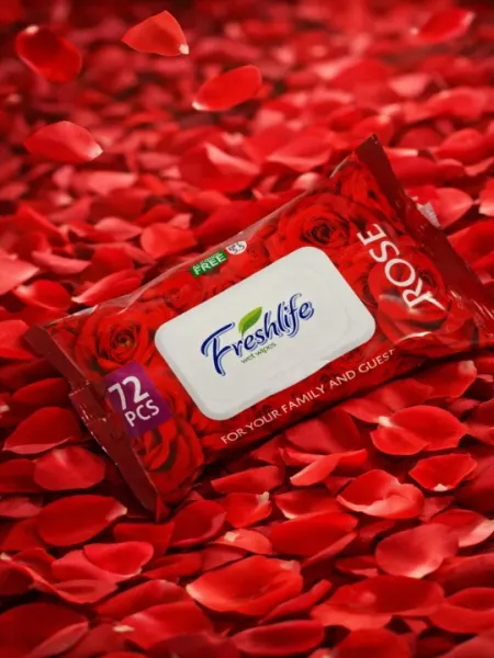 Влажные салфетки Rose, 72 шт