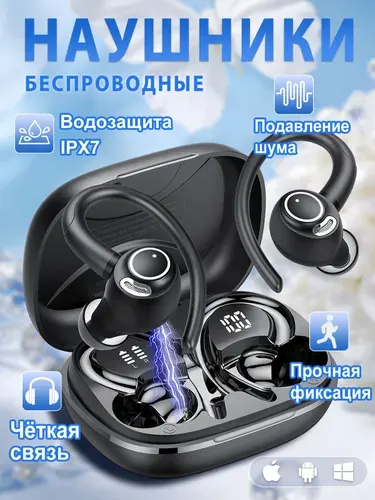 Наушники беспроводные спортивные, наушники беспроводные для телефона