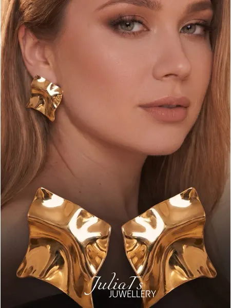 JuliaTs Серьги крупные бижутерия