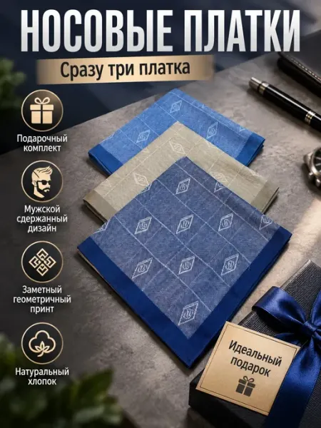 Альбидэй Носовые платки мужские
