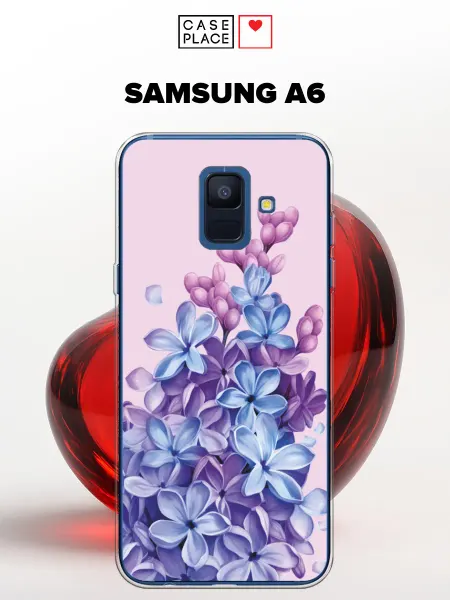 Samsung Чехол на A6 с цветочками
