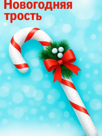 Новогодняя трость — праздничное украшение