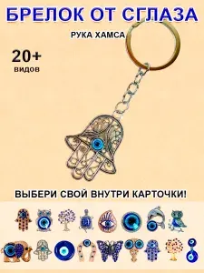 Подвеска брелок на ключи/ оберег от сглаза/ защитный амулет (талисман)/ Рука Хамса с узорами