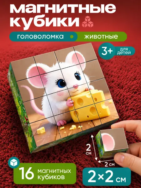 Головоломка магнитный кубик-пазл