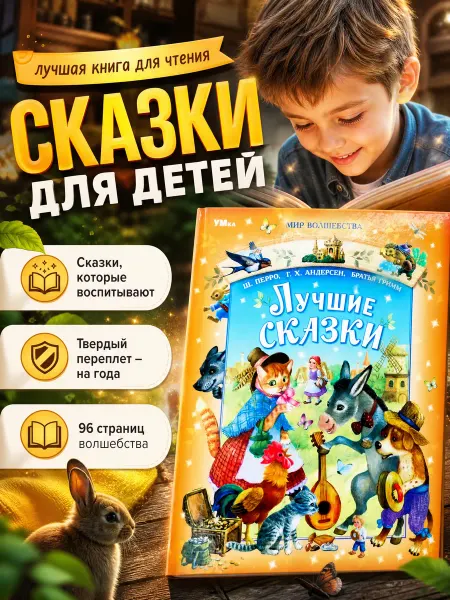 Умка Сказки для малышей и детей сборник Андерсена Гримм Перро