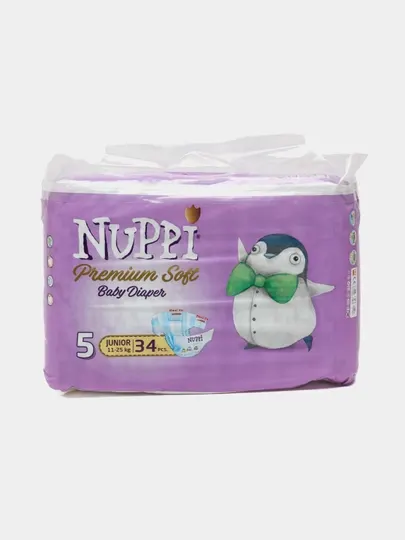 Детские подгузники Nuppi 5 N, 11-25 кг, 34 шт