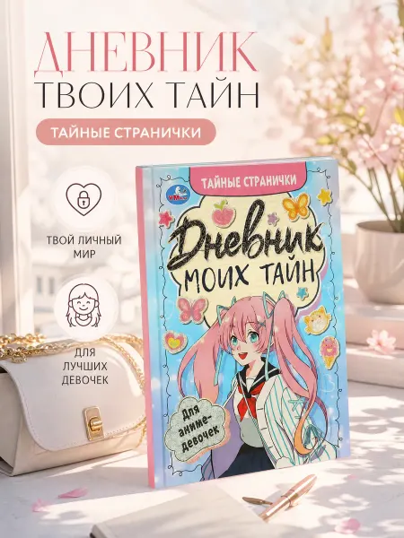 Умка Книга для девочек аниме секрет подарочная с иллюстрациями