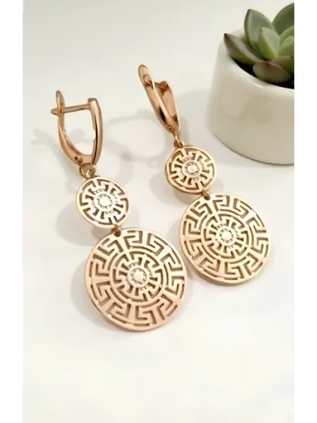 Серьги бижутерия висячие круглые крупные