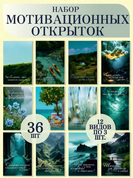 ТерПро Набор мотивационных открыток 36 шт