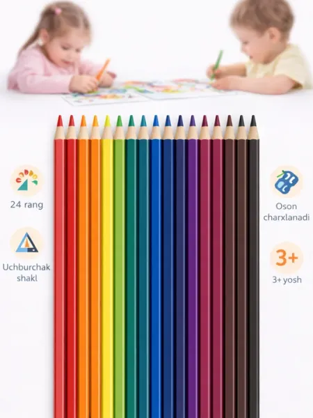 Набор цветных карандашей ColoRun, 24 цвета