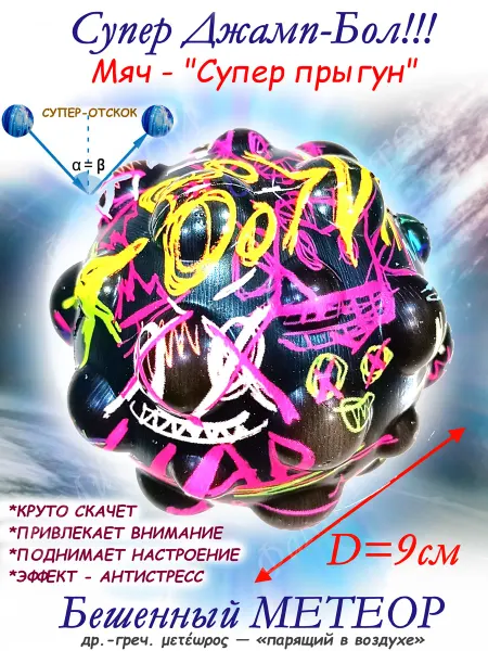 ФаМиТой Мяч антистресс игрушка упругий прыгучий эффектный