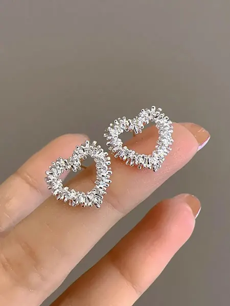 Missevee Серьги сердечки для подростков бижутерия