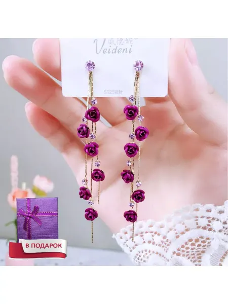 Серьги женские /длинные вечерние/сережки бижутерия серьги бижутерия длинные