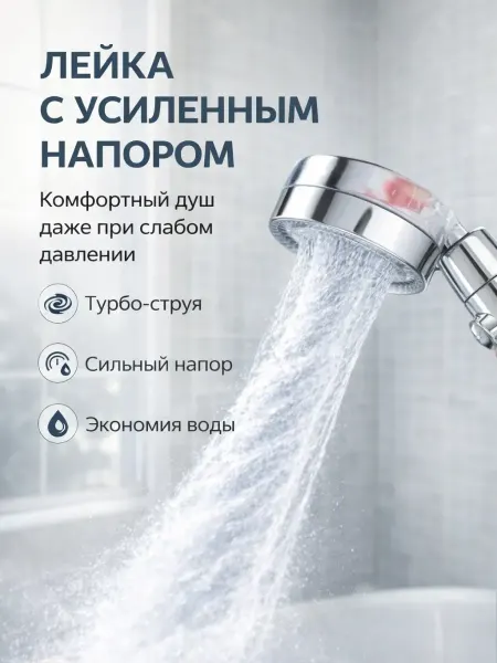 АНЮТИК Лейка для душа с усиленным напором и фильтром