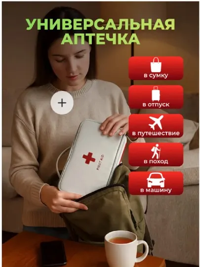 Аптечка, медицинская сумка для хранения лекарств, органайзер, дорожная сумка